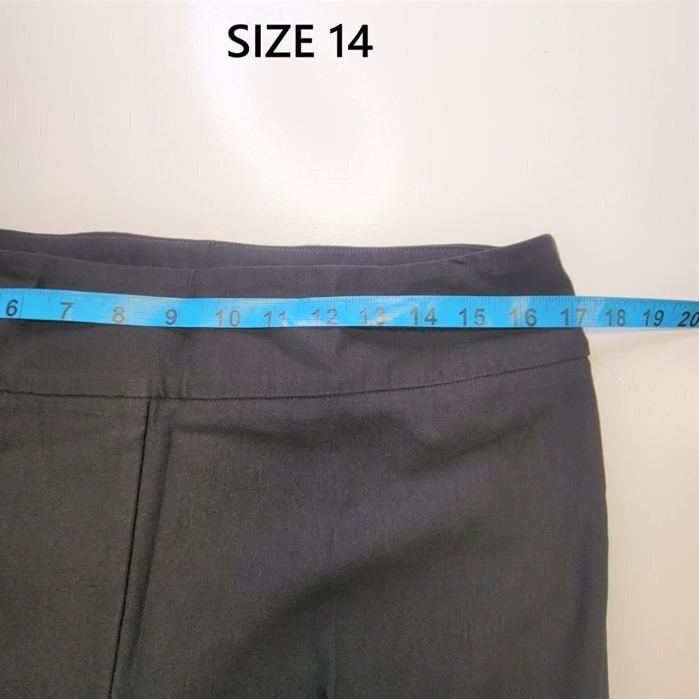 𝅺NUEVA Stretchy Travelers Crease Black Pants  Size 10  Size 14 - NWOT - Picture 6 of 9